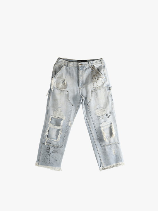 Blue jeans, front view