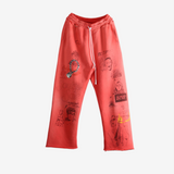 Red pants, front view