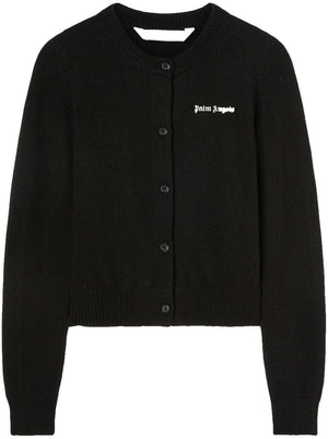 PALM ANGELS Women Classic Logo Fitted Cardigan