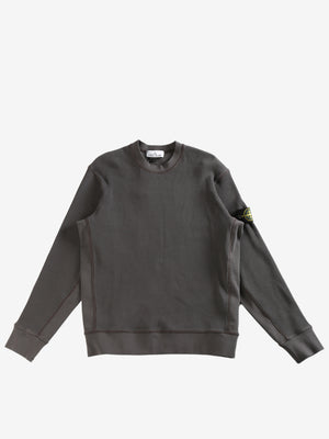 STONE ISLAND - Men Organic Cotton Waffle Fleece Sweatshirt