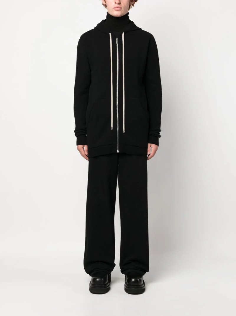 RICK OWENS Men Recycled Cashmere Zipped Hoodie