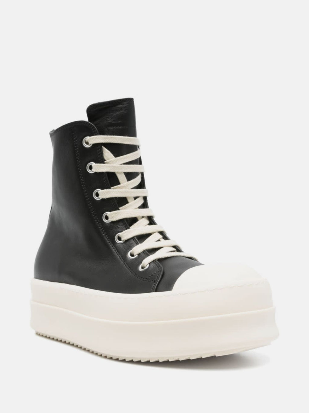 RICK OWENS - Women Leather Mega Bumper Sneaks