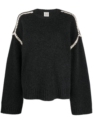 TOTEME Women Embroidered Wool Cashmere Knit