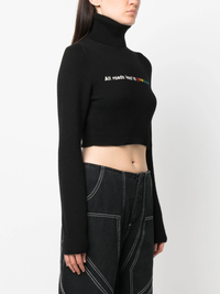 PALM ANGELS Women All Roads Cropped Turtleneck