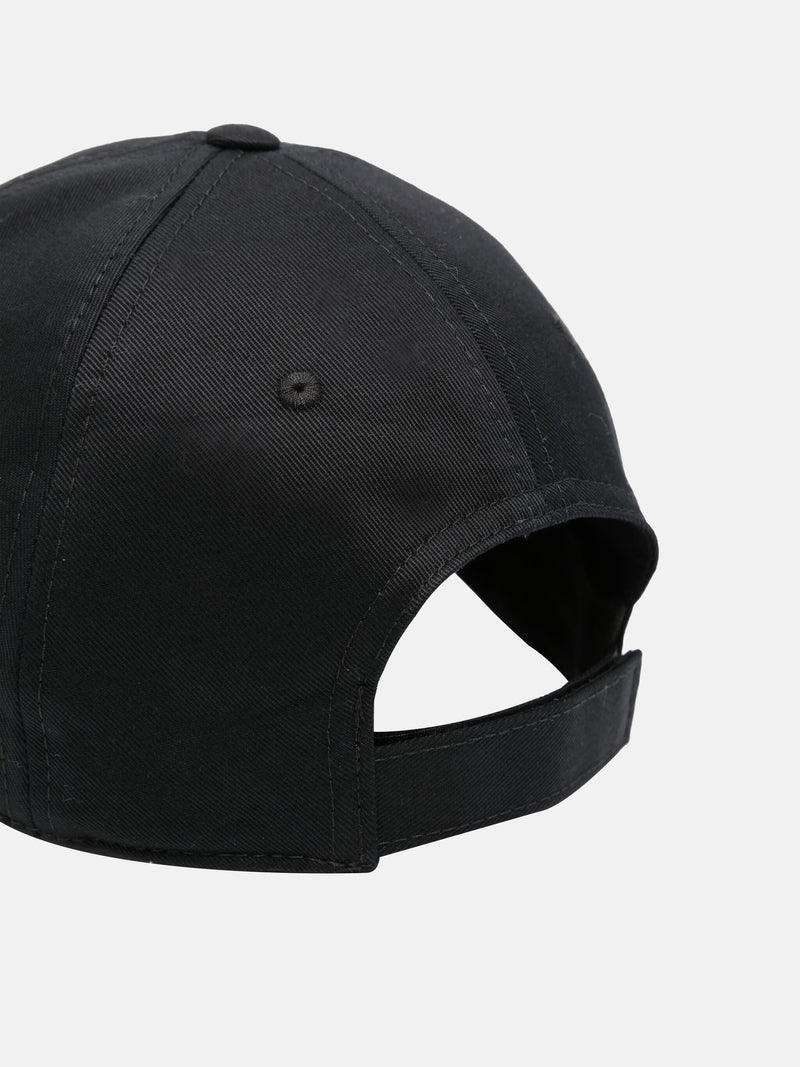 MARNI - Black Organic Gabardine Cap with Embroidered Logo