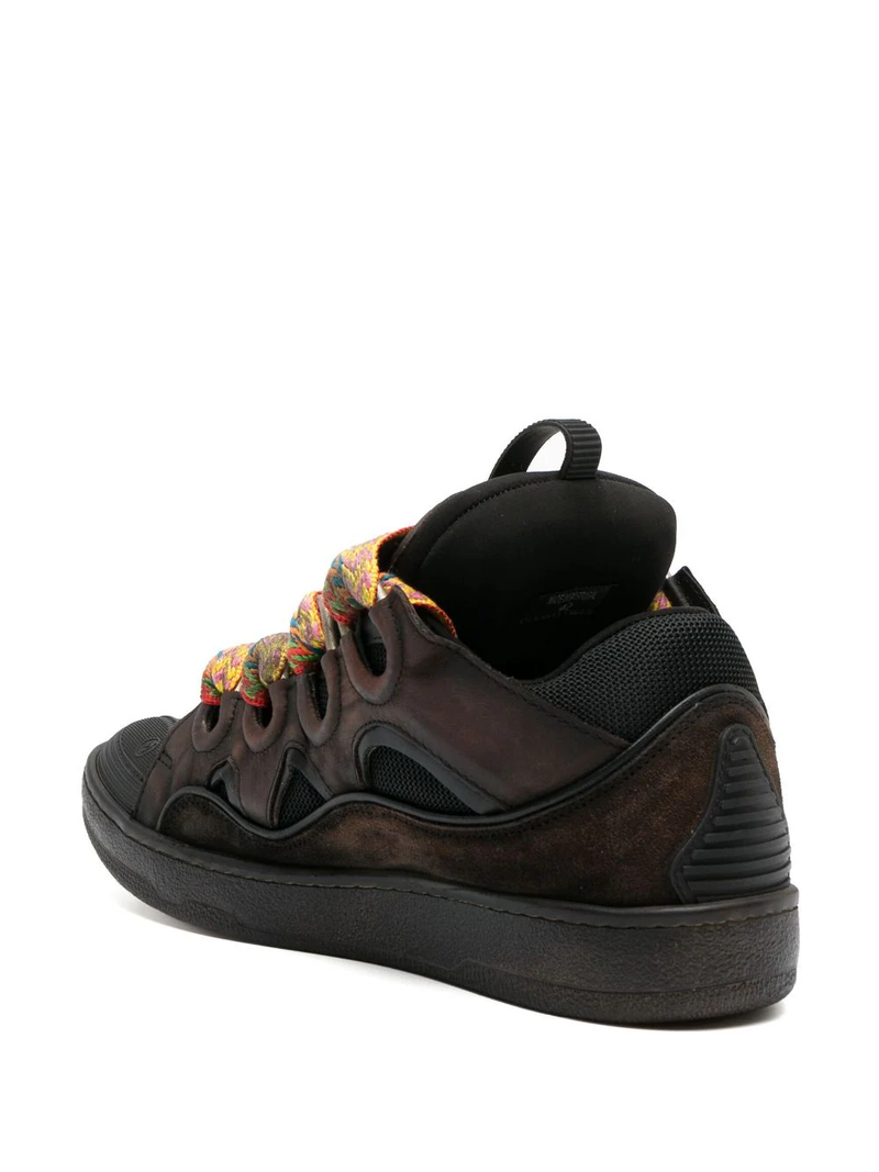 LANVIN Men Leather Curb Sneakers