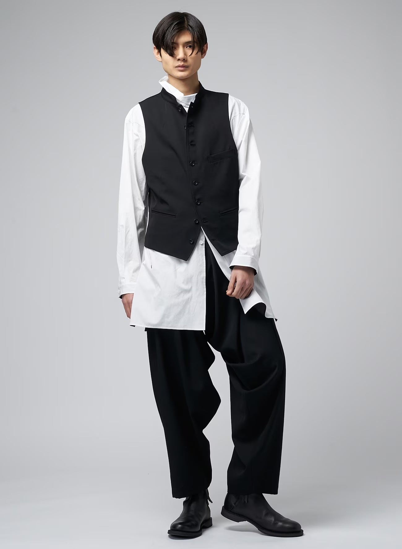 YOHJI YAMAMOTO POUR HOMME Y-Stand Collar Vest – Atelier New York