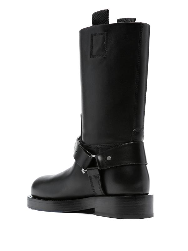 BURBERRY Women Leather Saddle Low Boots