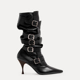 Black boots, side view