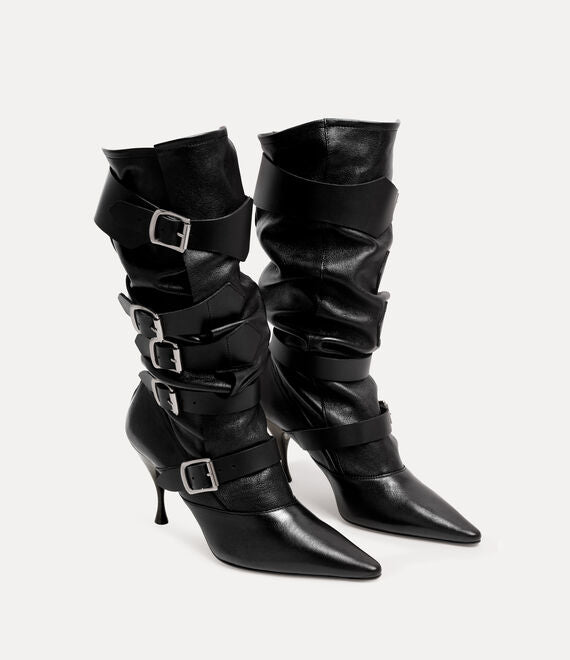 Black boots, front view