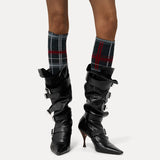 Black boots, front view
