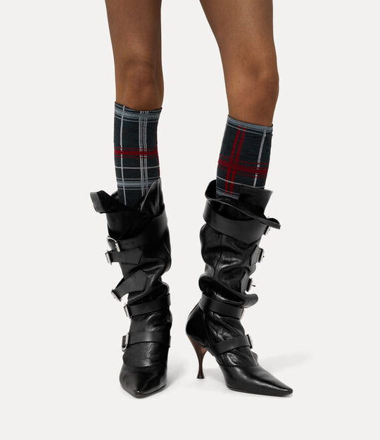 Black boots, front view