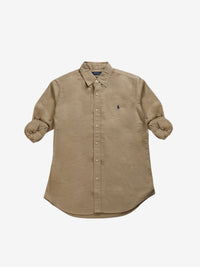 POLO RALPH LAUREN - Men Long-Sleeve Garment-Dyed Oxford Sport Shirt