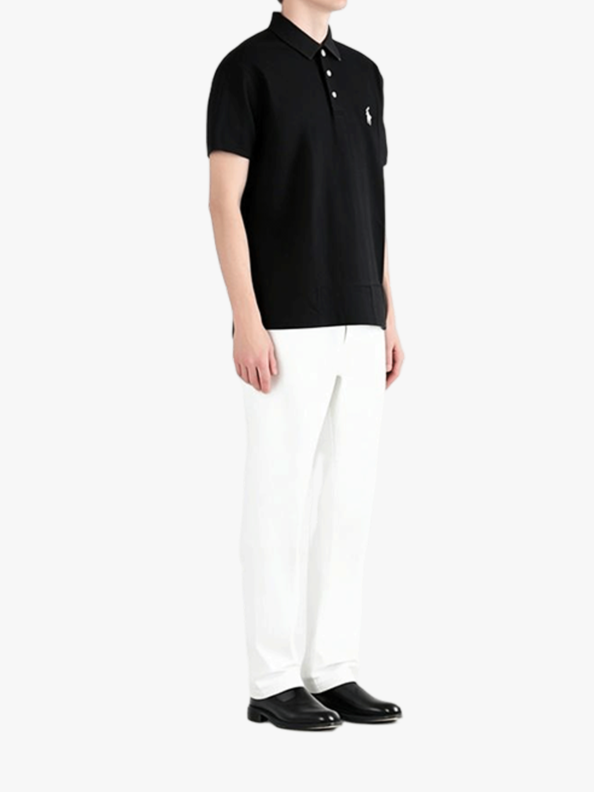 Black shirts, full body view
