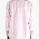 Pink shirt worn by a person, showing the shirt's fit