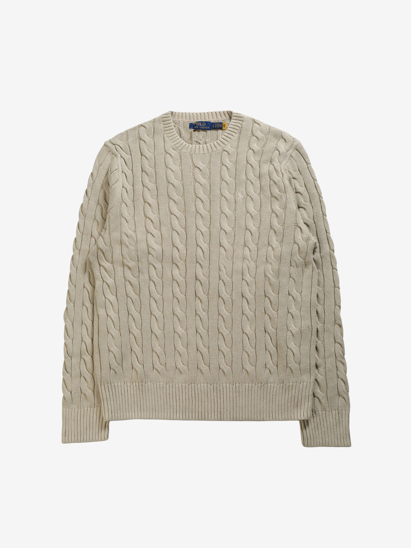 POLO RALPH LAUREN - Men Long-Sleeve Garment-Dyed Cotton Driver Cable Knit