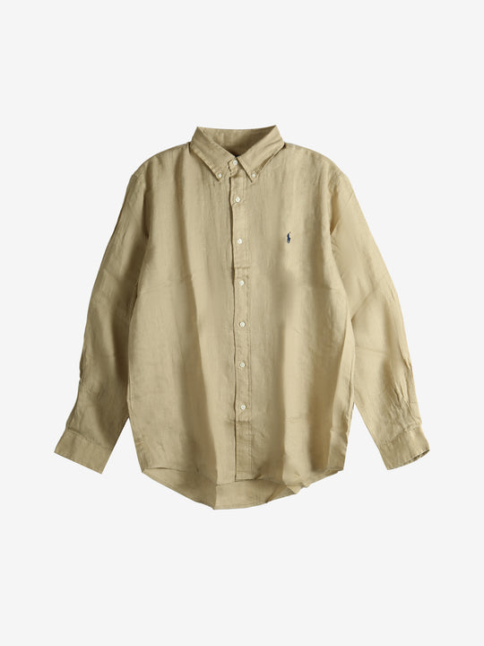 Tan shirt, front view