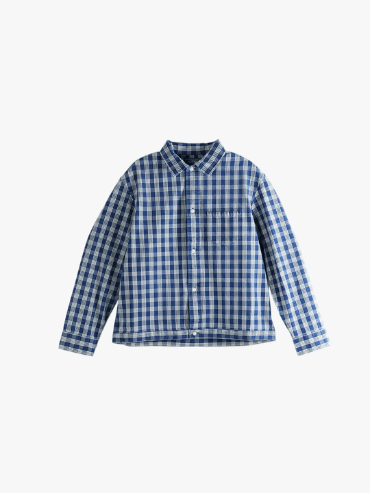 Blue shirt, front view