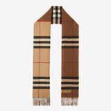 BURBERRY - Unisex Contrast Cashmere Scarf