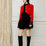 ODTD - Women Stand Collar Cavalier Cropped Jacket