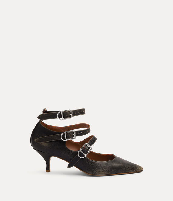 Black heels, front view