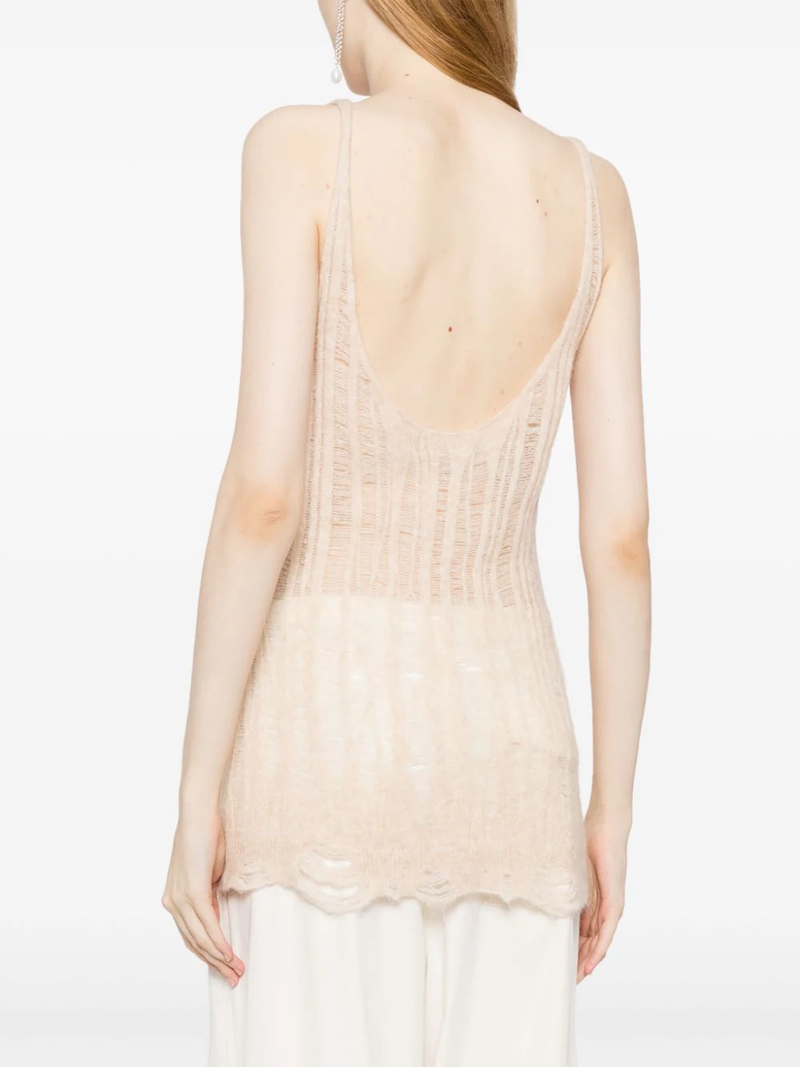 Rui Zhou Cut Out Bead Tank Top