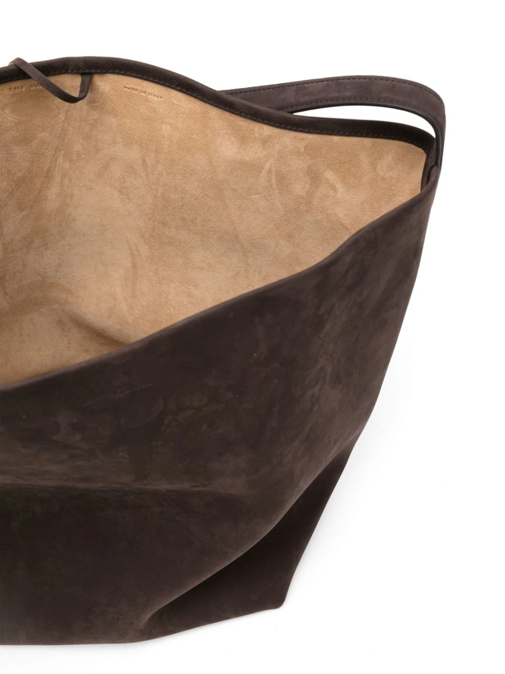 Brown Park large leather tote bag, The Row