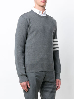 THOM BROWNE Men Milano Stitch Crew Neck Pullover Sweater