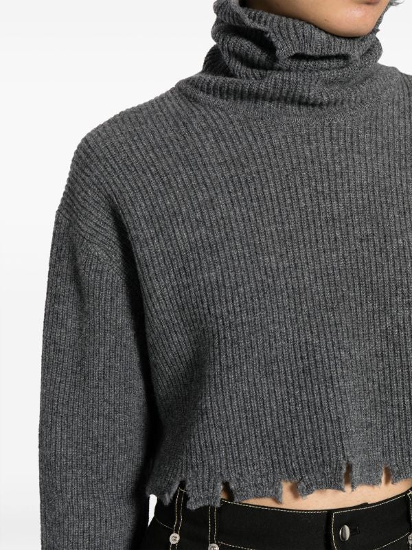 SYSTEM Women Deconstructed Turtle Neck Knit