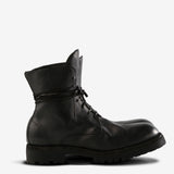 GUIDI - Men Sole Rubber Laced Up Boots