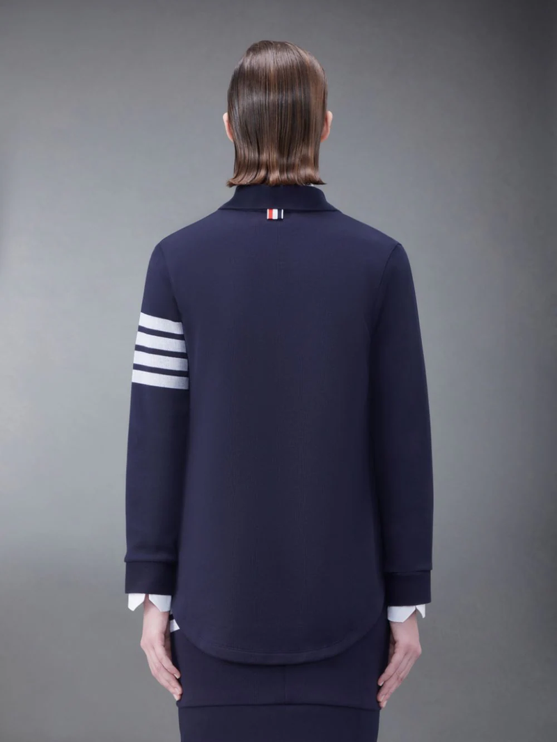 THOM BROWNE Women Long Sleeve Button Down A-Line Shirt In Double