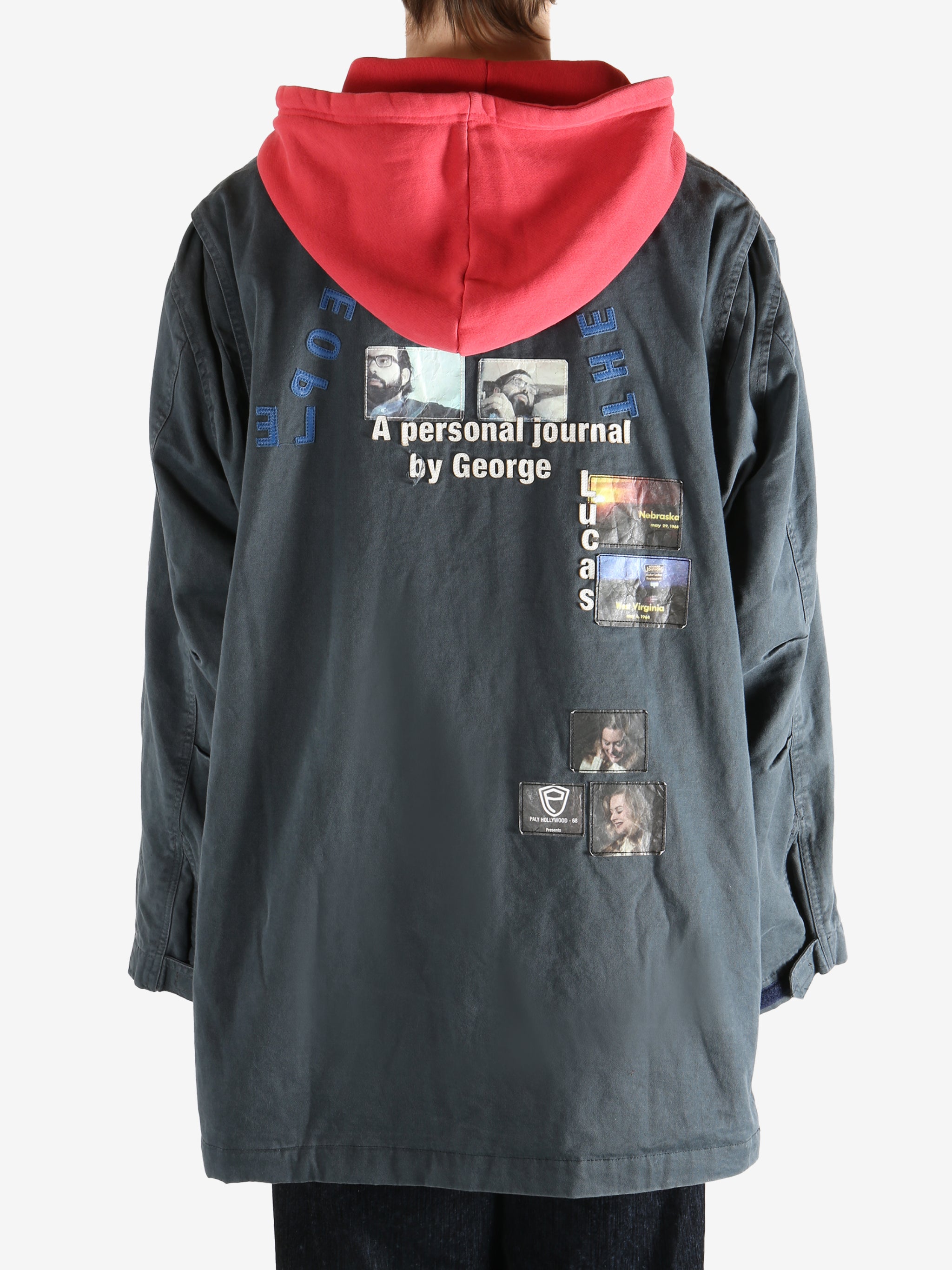 Black jacket worn by a person, showing the jacket fit