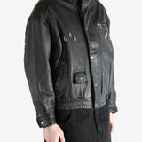 Black Jacket worn by a person, showing the jacket fit