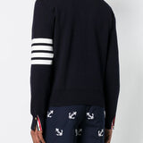 THOM BROWNE - Men Milano Stitch Crew Neck Pullover In Cotton Crepe