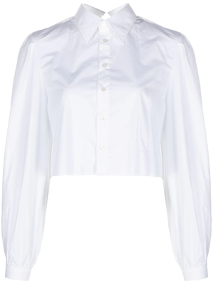 MM6 Women Crop Long-Sleeved Shirt