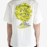 White T-shirt worn by a person, showing the T-shirt's fit