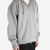  Grey jacket worn by a person, showing the jacket fit