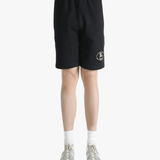 Black short worn by a person, showing the short's fit