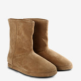 Brown boots, side view