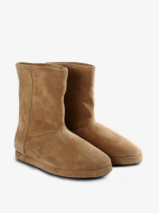 Brown boots, side view