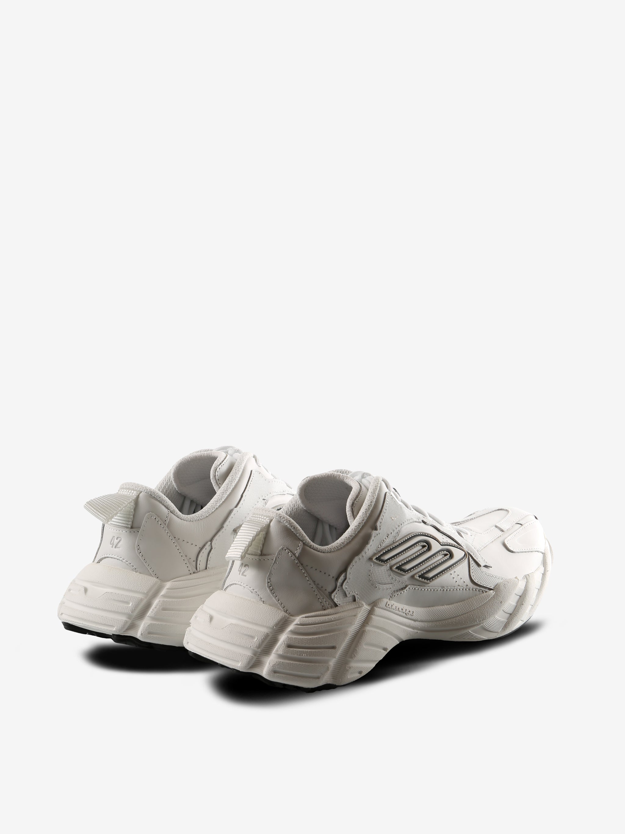 White sneakers, back view