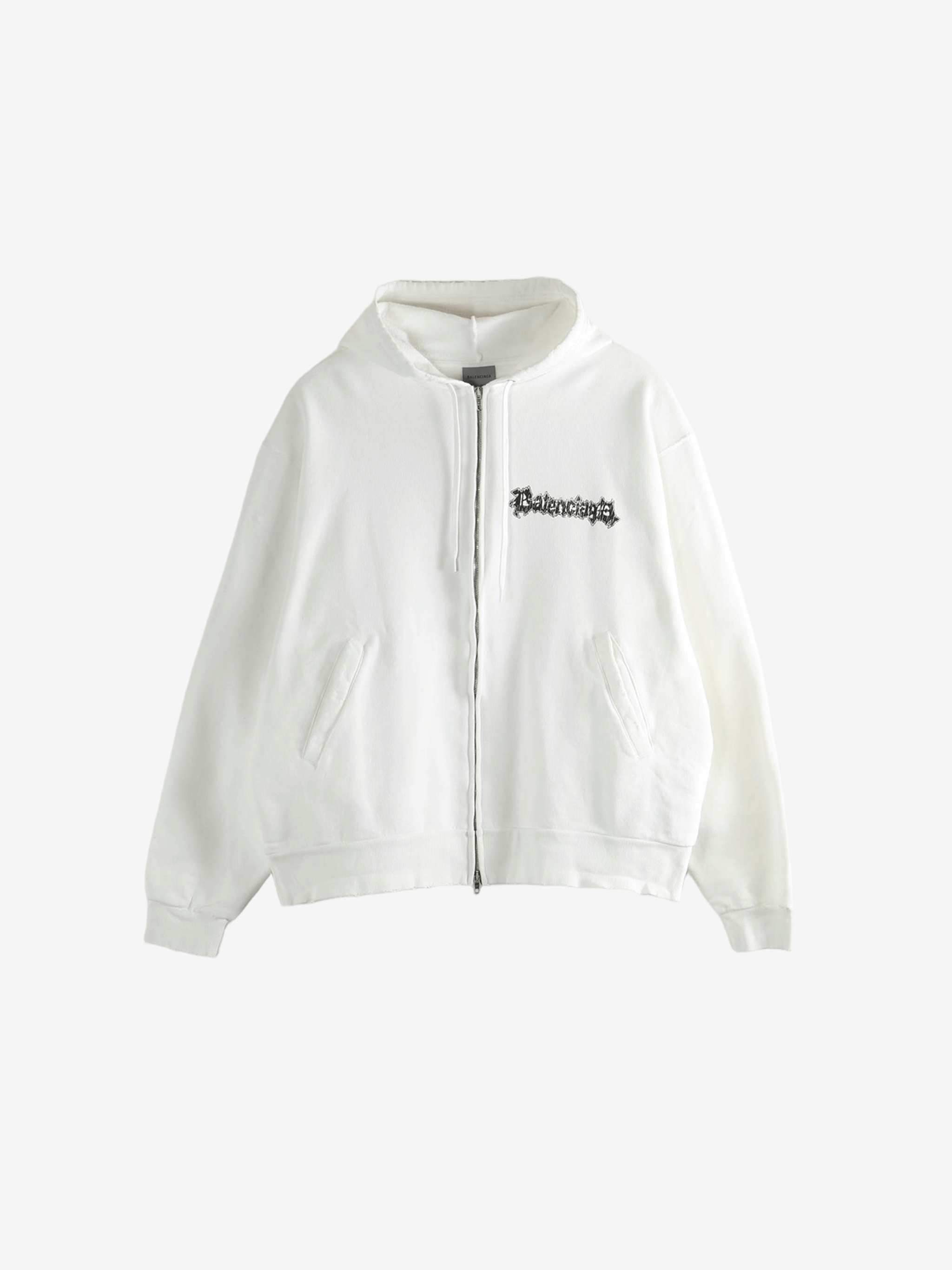 White hoodies, front view