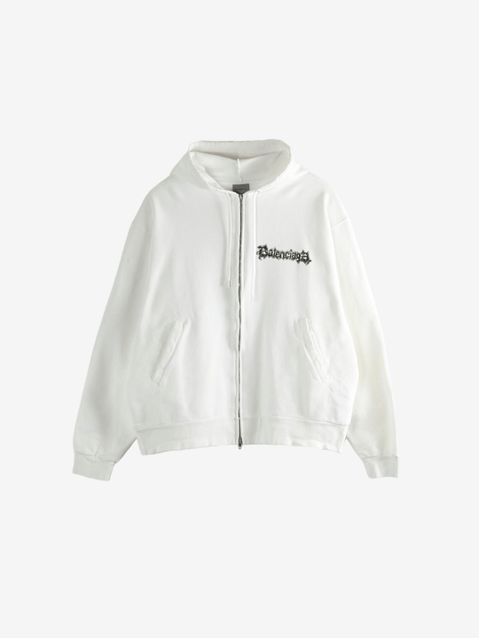 White hoodies, front view
