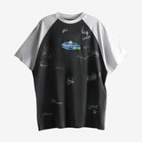 Black t-shirt,front view