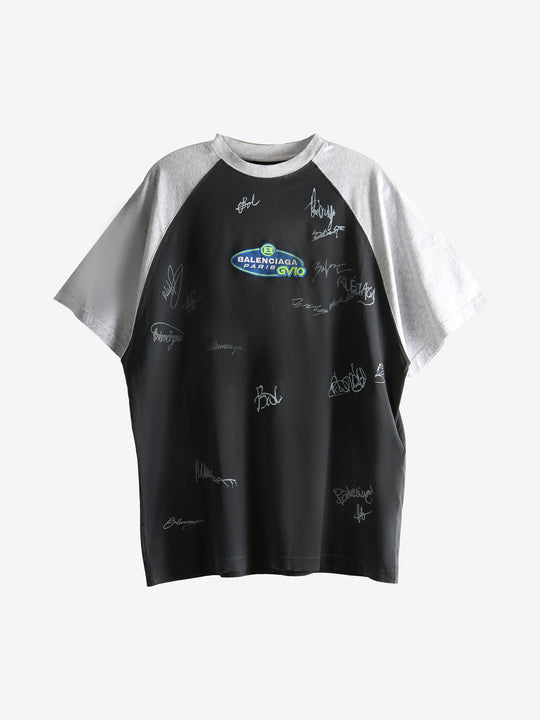 Black t-shirt,front view