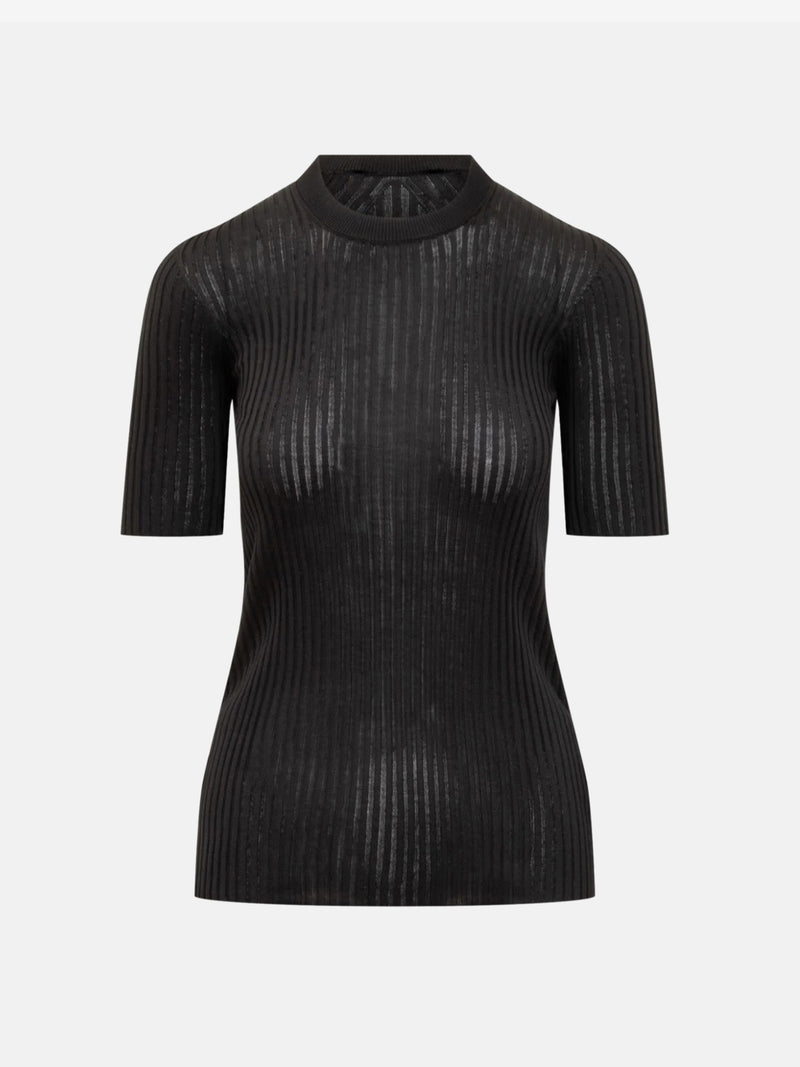 JIL SANDER - Women Ribbed Crewneck T-Shirt