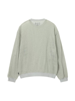 STUSSY - Men Cotton Mesh Long-Sleeve Crew Top