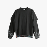 Black t-shirts,front view