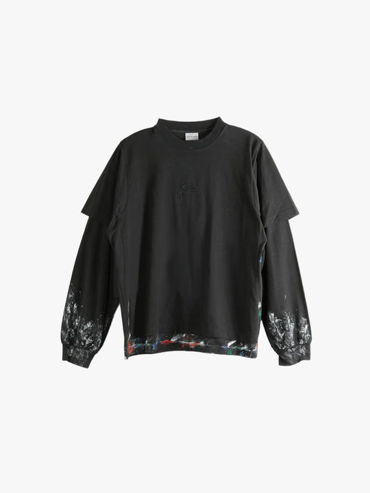 Black t-shirts,front view