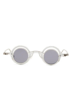 RIGARDS Chalk White (Frame) × Silver (Clip) x Dark Gray (Lens) Sunglasses